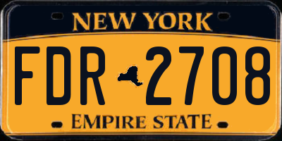 NY license plate FDR2708
