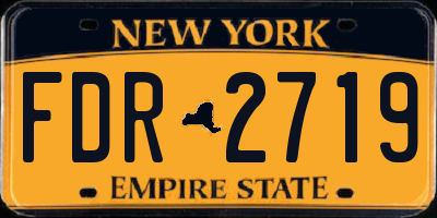NY license plate FDR2719