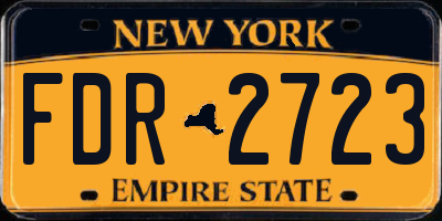 NY license plate FDR2723