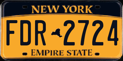 NY license plate FDR2724