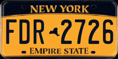 NY license plate FDR2726