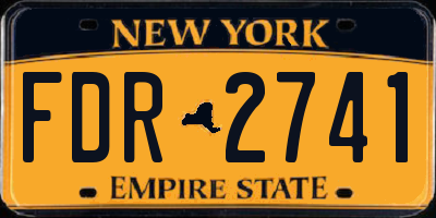 NY license plate FDR2741