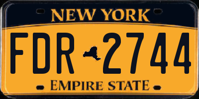 NY license plate FDR2744