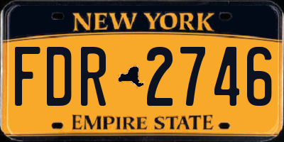 NY license plate FDR2746