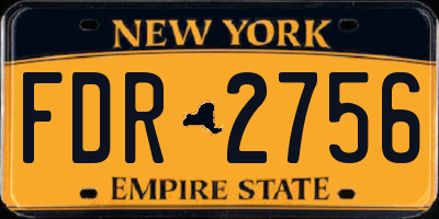 NY license plate FDR2756
