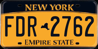 NY license plate FDR2762
