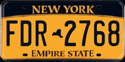 NY license plate FDR2768