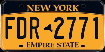 NY license plate FDR2771