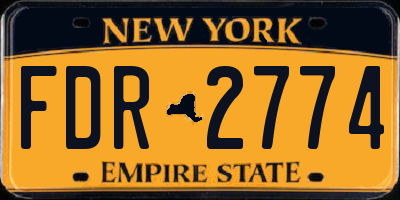 NY license plate FDR2774