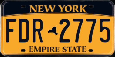 NY license plate FDR2775
