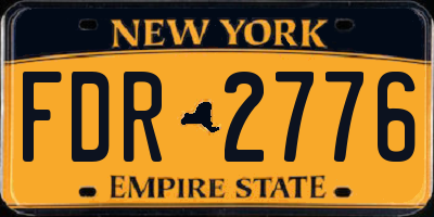NY license plate FDR2776