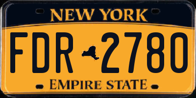 NY license plate FDR2780