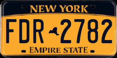 NY license plate FDR2782