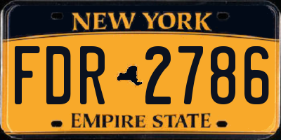 NY license plate FDR2786