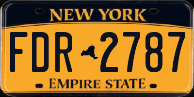 NY license plate FDR2787