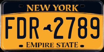 NY license plate FDR2789