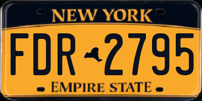 NY license plate FDR2795