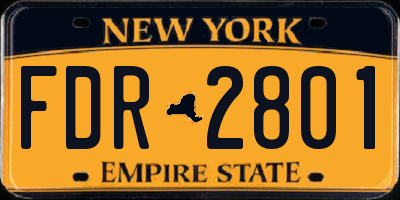 NY license plate FDR2801