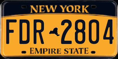 NY license plate FDR2804