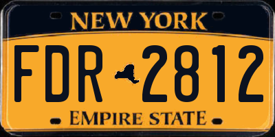 NY license plate FDR2812