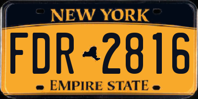 NY license plate FDR2816