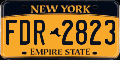 NY license plate FDR2823