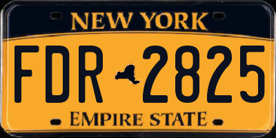 NY license plate FDR2825