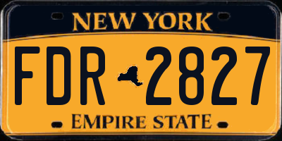 NY license plate FDR2827