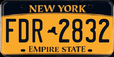 NY license plate FDR2832