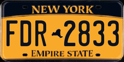 NY license plate FDR2833