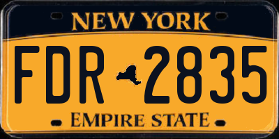 NY license plate FDR2835