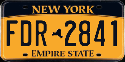 NY license plate FDR2841