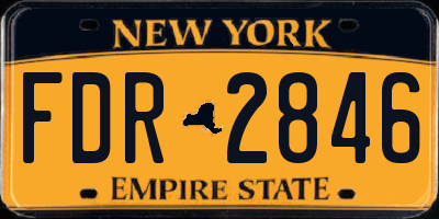 NY license plate FDR2846