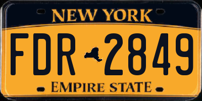 NY license plate FDR2849
