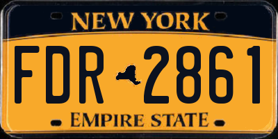 NY license plate FDR2861