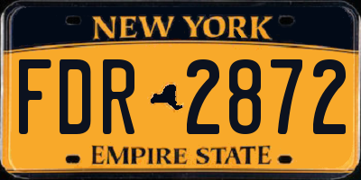 NY license plate FDR2872