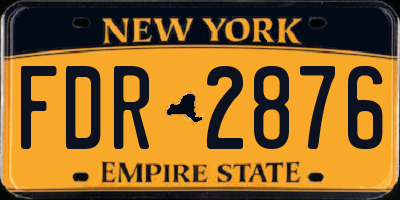 NY license plate FDR2876