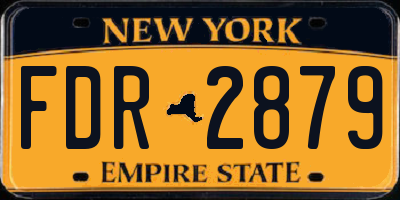 NY license plate FDR2879