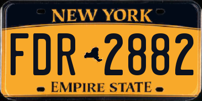 NY license plate FDR2882