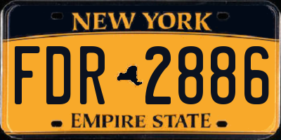 NY license plate FDR2886