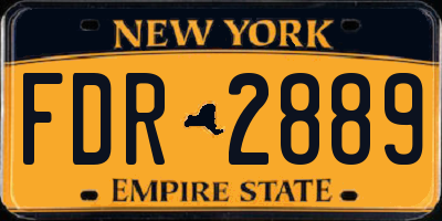 NY license plate FDR2889