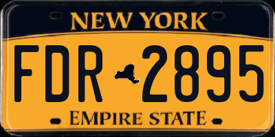 NY license plate FDR2895