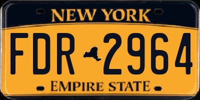 NY license plate FDR2964