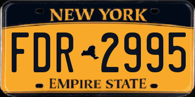 NY license plate FDR2995