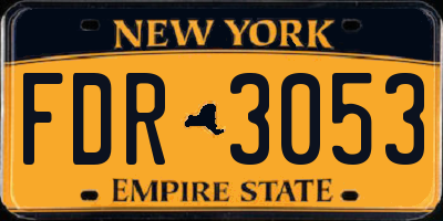 NY license plate FDR3053