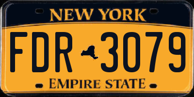 NY license plate FDR3079