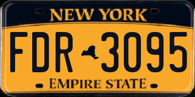 NY license plate FDR3095