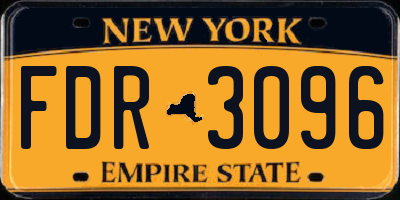 NY license plate FDR3096