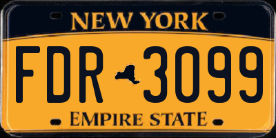 NY license plate FDR3099