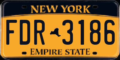NY license plate FDR3186